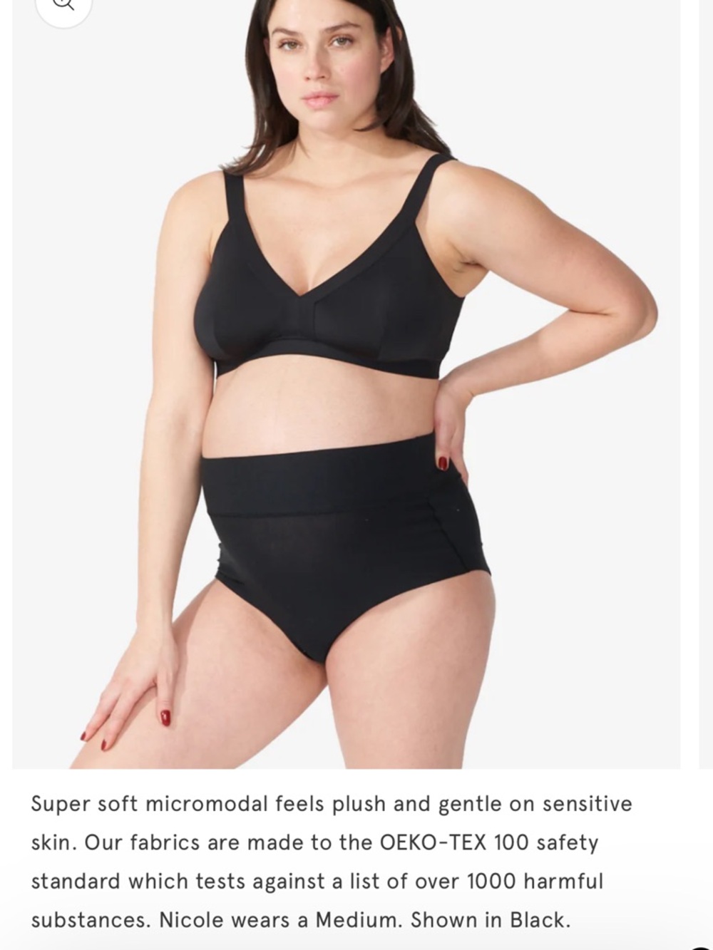 Bodily The All-In Panty: Black Maternity & Postpartum Brief, Large